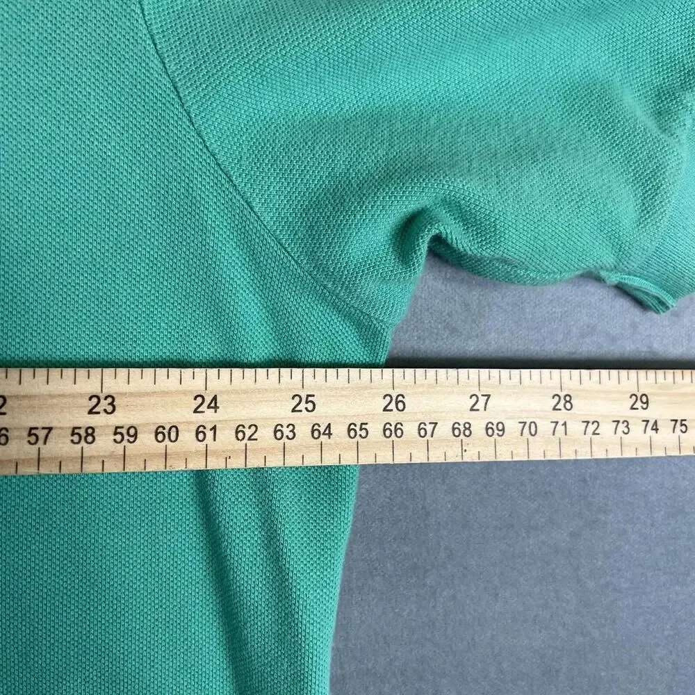 Polo Ralph Lauren Short Sleeve Polo Shirt Mens XXL Green Regular Fit Yellow Pony